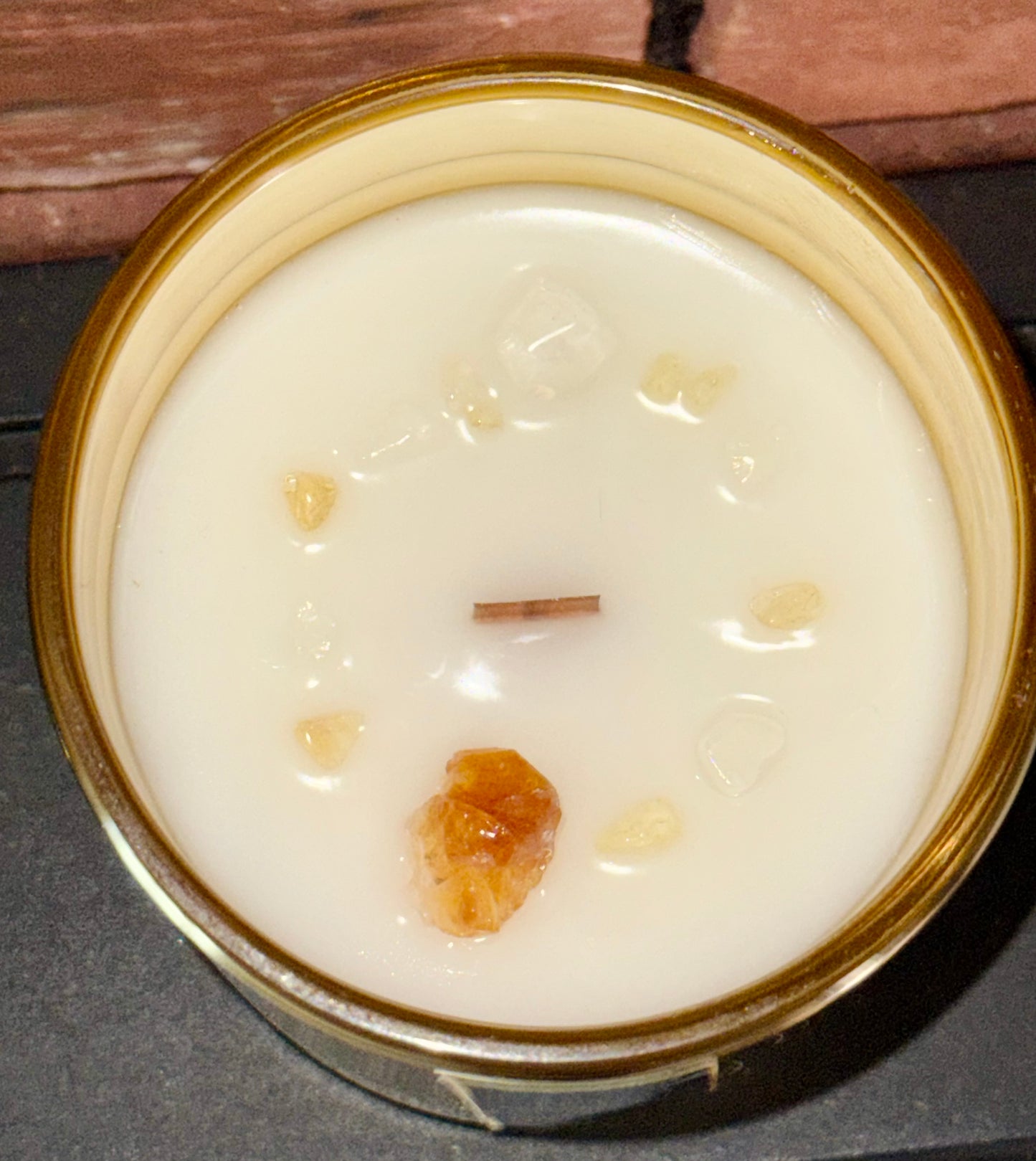 ✨GOLDEN ABUNDANCE 11.5 Oz Luxury Intention Crystal Candle✨